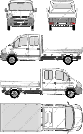 Renault Master, Drei-Seiten-Kipper, Drei-Seiten-Kipper, L3H1, cabina doble (2007)
