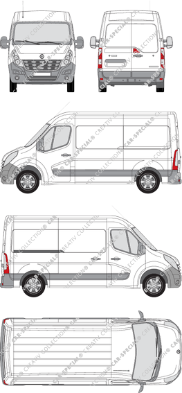 Renault Master van/transporter, 2010–2014 (Rena_326)