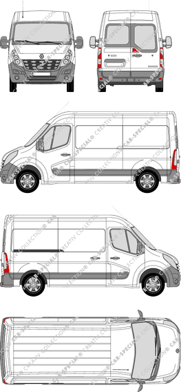 Renault Master van/transporter, 2010–2014 (Rena_328)