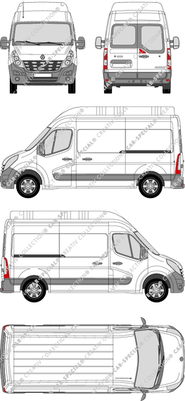 Renault Master van/transporter, 2010–2014 (Rena_333)
