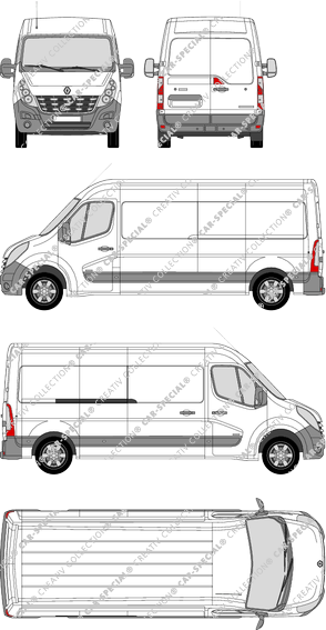 Renault Master van/transporter, 2010–2014 (Rena_334)