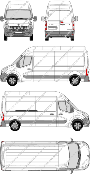 Renault Master van/transporter, 2010–2014 (Rena_338)
