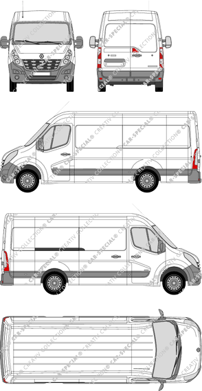 Renault Master van/transporter, 2010–2014 (Rena_342)