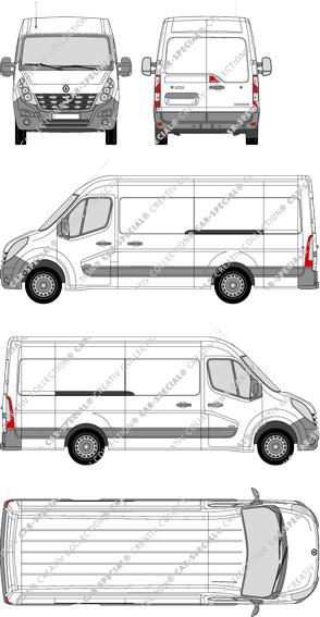Renault Master van/transporter, 2010–2014 (Rena_343)