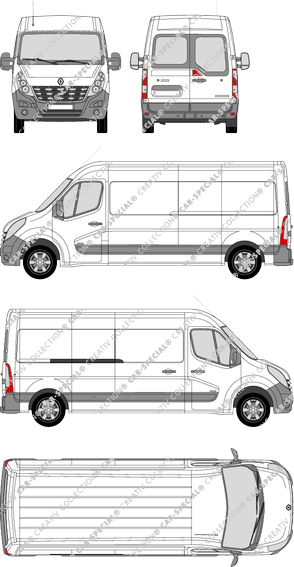 Renault Master van/transporter, 2010–2014 (Rena_344)