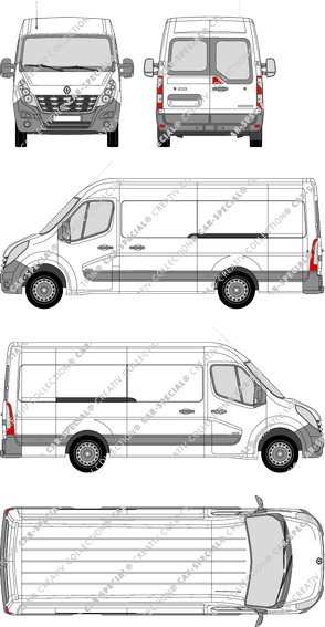 Renault Master van/transporter, 2010–2014 (Rena_345)