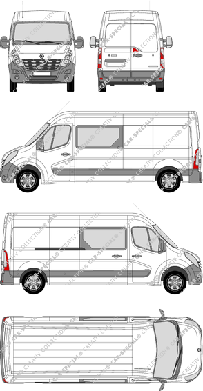 Renault Master van/transporter, 2010–2014 (Rena_370)