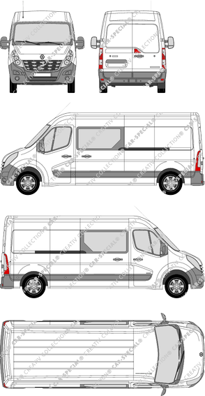 Renault Master van/transporter, 2010–2014 (Rena_371)