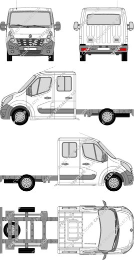 Renault Master Chassis for superstructures, 2010–2014 (Rena_392)