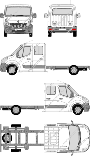Renault Master Chassis for superstructures, 2010–2014 (Rena_393)