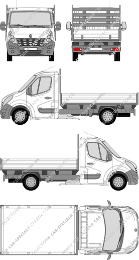 Renault Master, camión basculador, L2H1, cabina individual (2010)