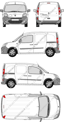 Renault Kangoo Z.E., fourgon, Rear Flap, 2 Sliding Doors (2012)