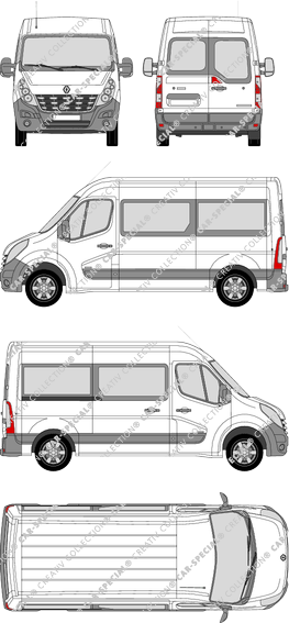Renault Master, microbús, L2H2, 1 Sliding Door (2010)