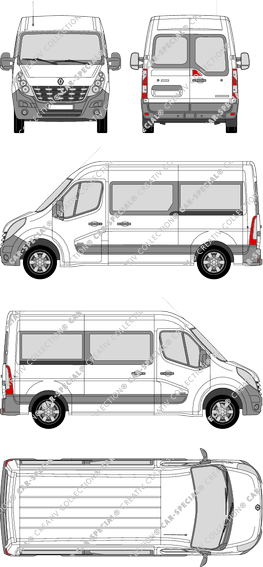 Renault Master, microbús, L2H2, 2 Sliding Doors (2010)