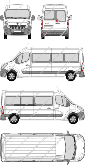 Renault Master, microbús, L3H2, 1 Sliding Door (2010)
