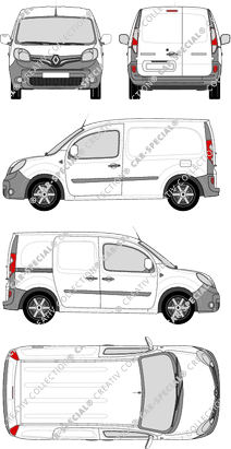 Renault Kangoo Rapid, Rapid, van/transporter, Rear Wing Doors, 1 Sliding Door (2013)