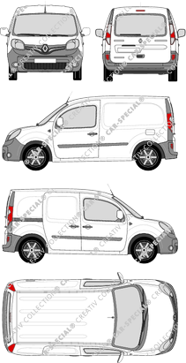 Renault Kangoo Rapid, Rapid, van/transporter, rear window, Rear Flap, 1 Sliding Door (2013)