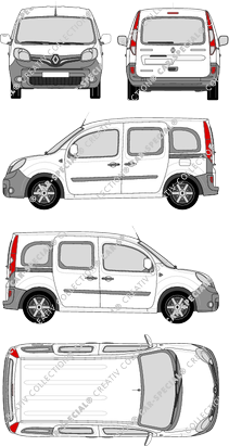 Renault Kangoo, fourgon, Rear Flap, 2 Sliding Doors (2013)