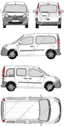 Renault Kangoo, van/transporter, Rear Flap, 1 Sliding Door (2013)