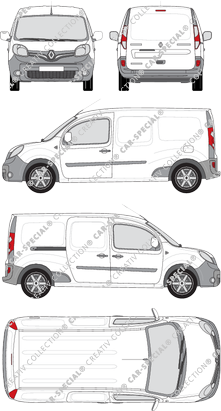Renault Kangoo Rapid Z.E., Rapid Maxi, van/transporter, Rear Flap, 1 Sliding Door (2013)