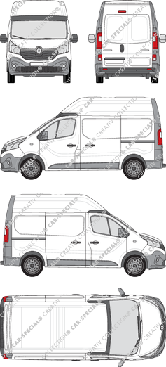 Renault Trafic van/transporter, 2014–2019 (Rena_556)