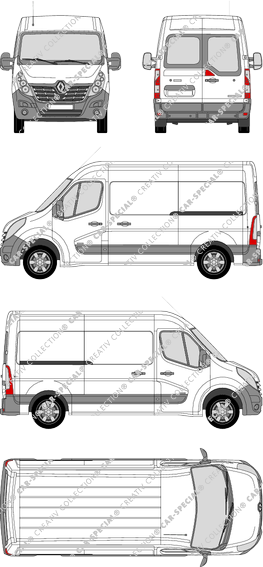 Renault Master van/transporter, 2014–2019 (Rena_598)