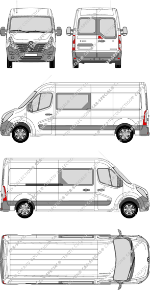 Renault Master van/transporter, 2014–2019 (Rena_641)