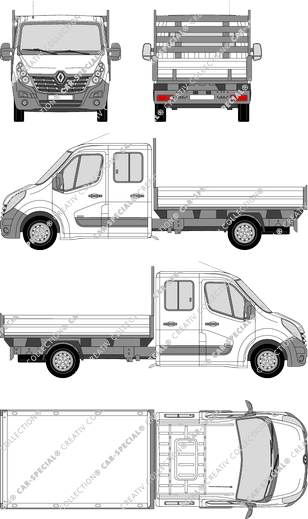 Renault Master, Pritsche, L3H1, Doppelkabine (2014)