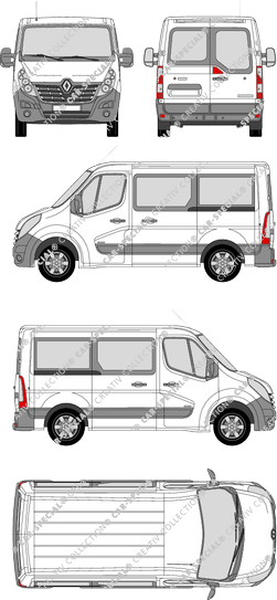 Renault Master, microbús, L1H1, 2 Sliding Doors (2014)