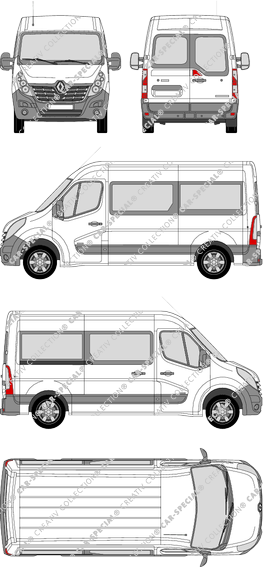 Renault Master, microbús, L2H2, 1 Sliding Door (2014)