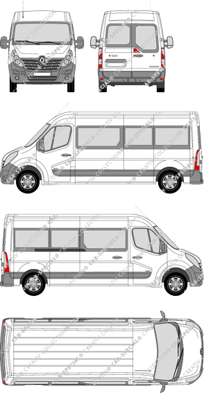 Renault Master, microbús, L3H2, 1 Sliding Door (2014)
