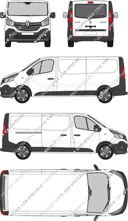 Renault Trafic, Kastenwagen, L2H1, Heck verglast, Rear Flap, 1 Sliding Door (2019)