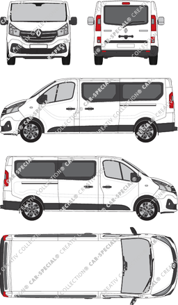 Renault Trafic, Kleinbus, L2H1, Rear Flap, 2 Sliding Doors (2019)