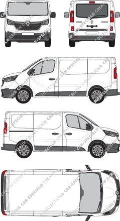 Renault Trafic, Kastenwagen, L1H1, Heck verglast, Rear Flap, 1 Sliding Door (2022)