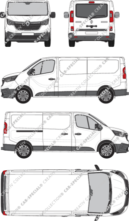 Renault Trafic, Kastenwagen, L2H1, Heck verglast, Rear Flap, 1 Sliding Door (2022)