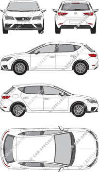 Seat Leon Hatchback, 2017–2020 (Seat_056)