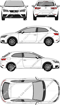 Seat Leon Sportcoupé (SC) Hatchback, 2017–2020 (Seat_057)