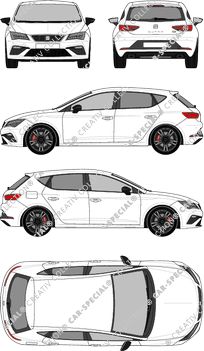 Seat Leon Hatchback, 2017–2020 (Seat_061)