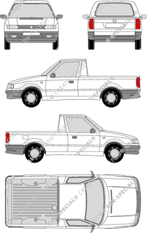 Škoda Felicia Pick-up, 1995–2001 (Skod_008)