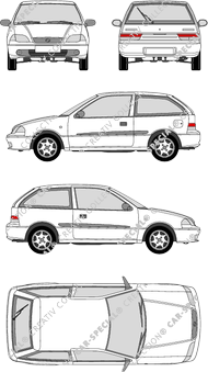 Suzuki Swift Hatchback, 2002–2005 (Suzu_031)