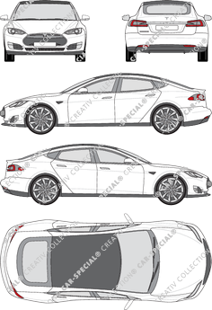Tesla Model S, Limousine, 4 Doors (2013)
