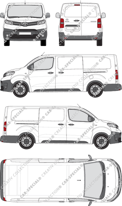 Toyota Proace, Kastenwagen, Lang (L2), Rear Wing Doors, 2 Sliding Doors (2016)
