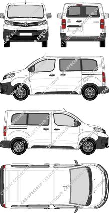 Toyota Proace Combi, Combi, Compact, Rear Wing Doors, 2 Sliding Doors (2016)