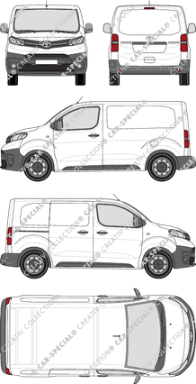 Toyota Proace, Kastenwagen, Compact, Rear Flap, 1 Sliding Door (2016)