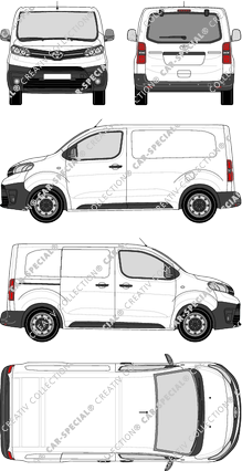 Toyota Proace, Kastenwagen, Compact, Heck verglast, Rear Flap, 1 Sliding Door (2016)