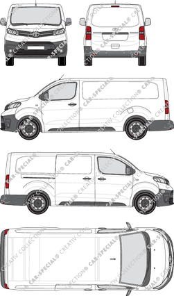 Toyota Proace, furgón, largo (L2), Rear Flap, 1 Sliding Door (2016)