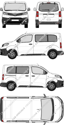 Toyota Proace Combi, Combi, compacto, Rear Flap, 1 Sliding Door (2016)