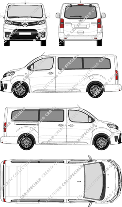 Toyota Proace Verso, Verso, largo (L2), Rear Flap, 1 Sliding Door (2016)