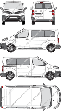 Toyota Proace Electric Combi, Combi, medio (L1), Rear Wing Doors, 1 Sliding Door (2021)