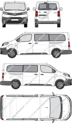 Toyota Proace Electric Combi, Combi, largo (L2), Rear Wing Doors, 2 Sliding Doors (2021)
